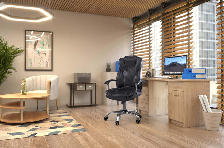 SONGMICS Bürostuhl Chefsessel Drehstuhl Computerstuhl Sitzhöhenverstellung office Stuhl Polsterung O
