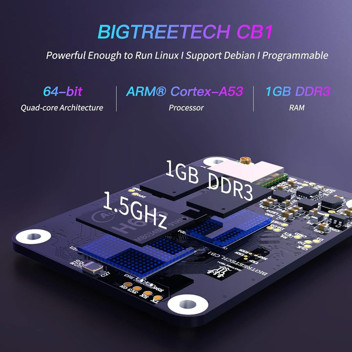 BIGTREETECH CB1 V2.2 Core Control Board, 1 GB RAM, 100 M Ethernet + 100 M WiFi, Unterstützung für HD