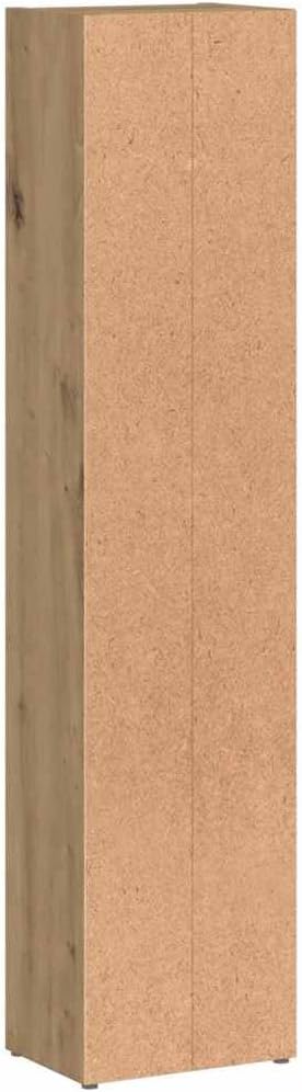 vidaXL CD-Regale 2 STK. Artisan-Eiche 21x16x93,5 cm Holzwerkstoff, CD-Schrank, CD-Ablage, Standregal