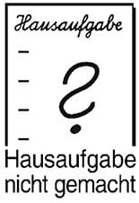 Elbi Stempelset: 4 x Hausaufgabenstempel (Hausaufgabe nicht gemacht, Hausaufgabe unvollständig, saub