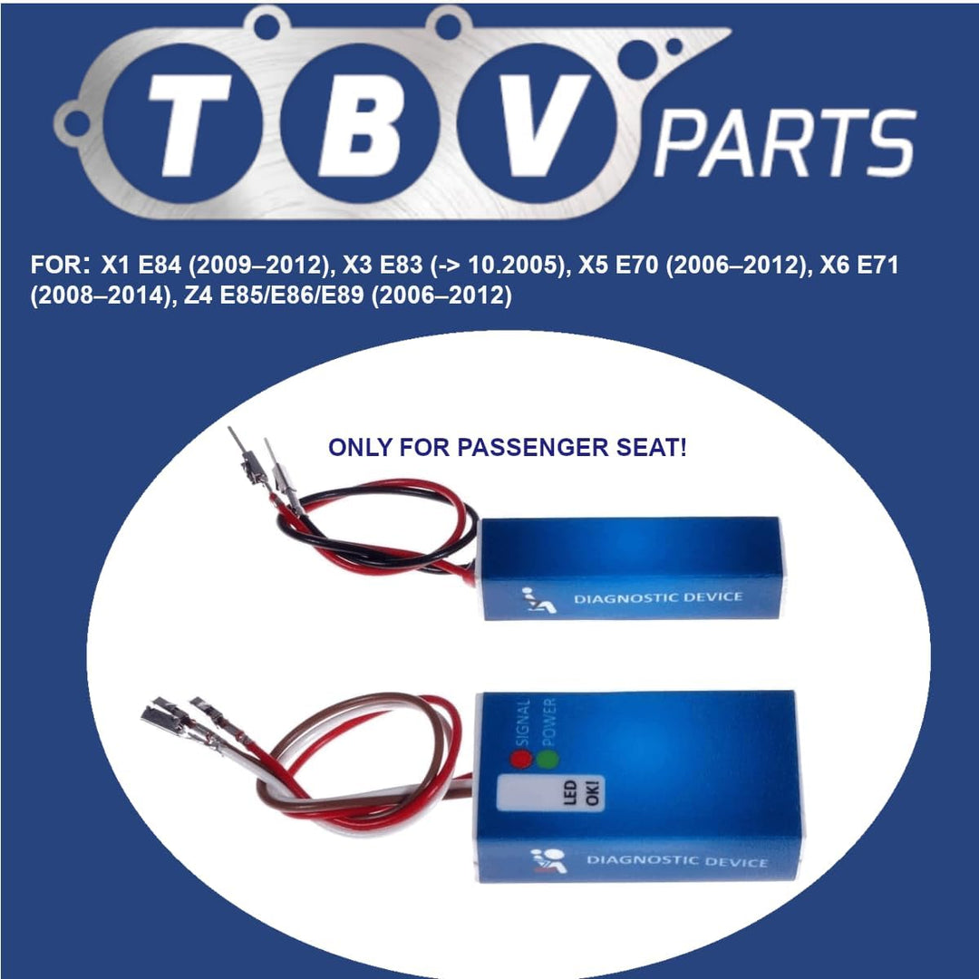 TBVPARTS Emulator Sensor Belegung Sitz SRS Emulator Bypass Simulator für E70 E71 E83 E84 E85 E86 E89