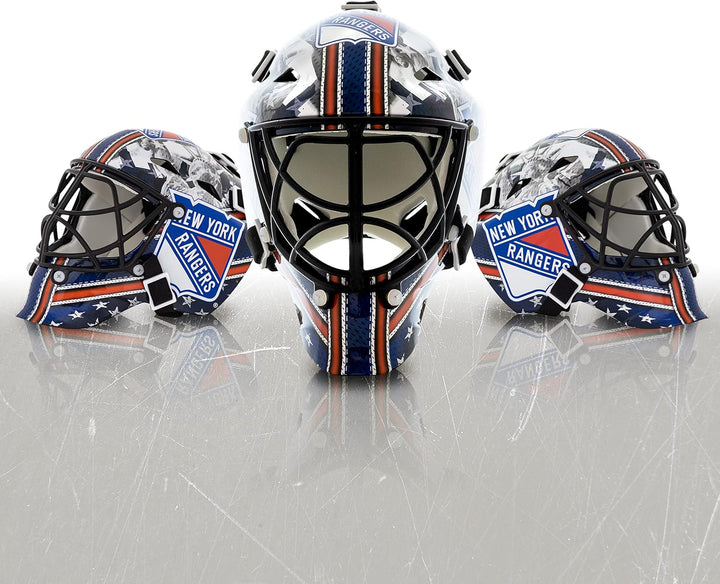 Franklin Sports NHL Team Logo Mini Hockey Goalie Mask with Case - Collectible Goalie Mask with Offic