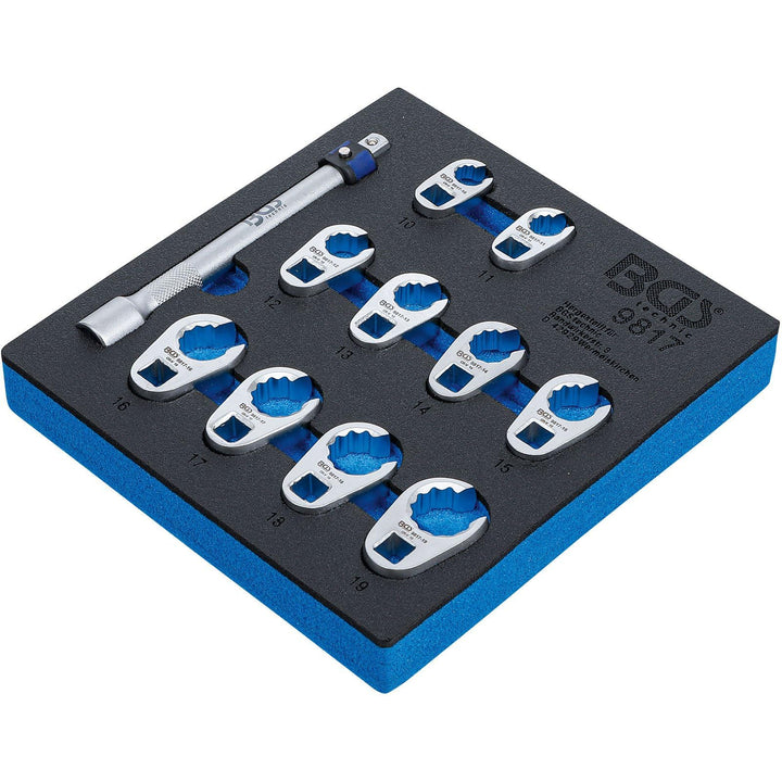BGS 9817 | Werkstattwageneinlage 1/6: Hahnenfussschlüssel-Satz | SW 10 - 19 mm | 10 mm (3/8") | 11-t