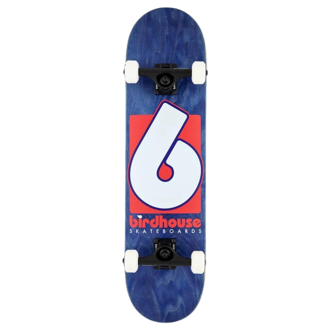 Birdhouse B Logo Stage 3 Factory Komplett Skateboard Navy Red 19,7 cm