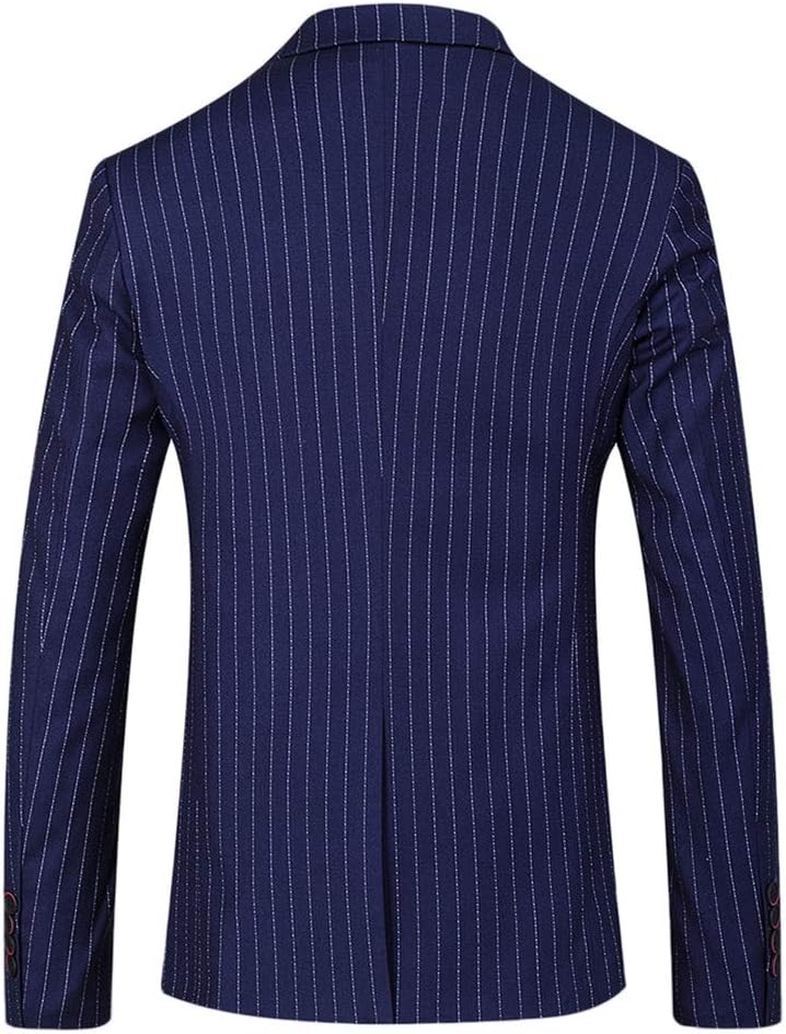 YOUTHUP Anzug Herren Slim Fit 3 Teilig Vertikale Streifen Anzüge Business Herrenanzug Sakko Weste Ho