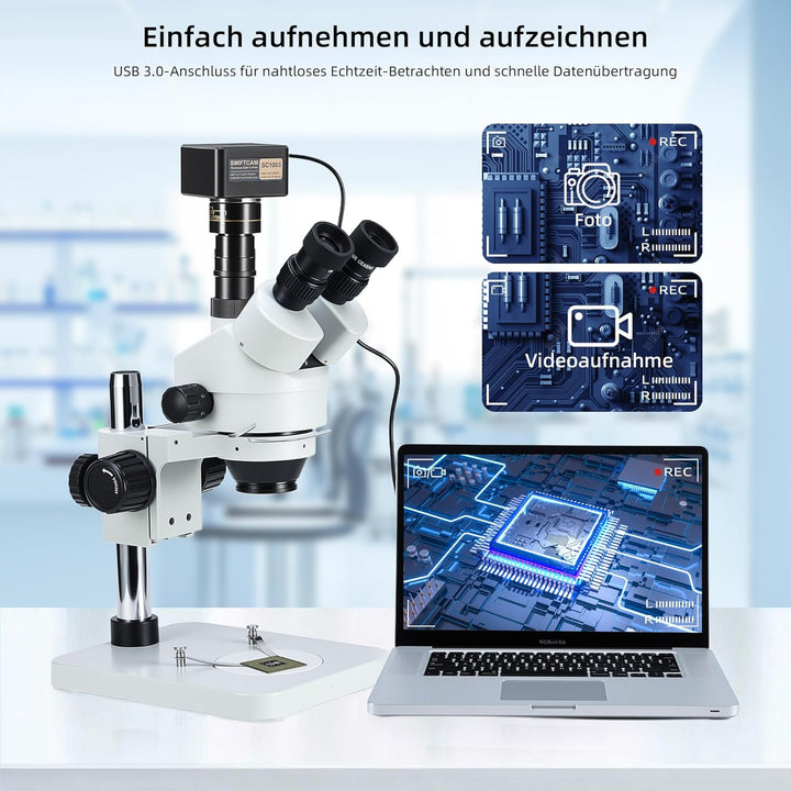 Swiftcam 10 Megapixel Kamera für Mikroskope, mit Reduzierobjektiv, Kalibrierungskit, Eyetube-Adapter
