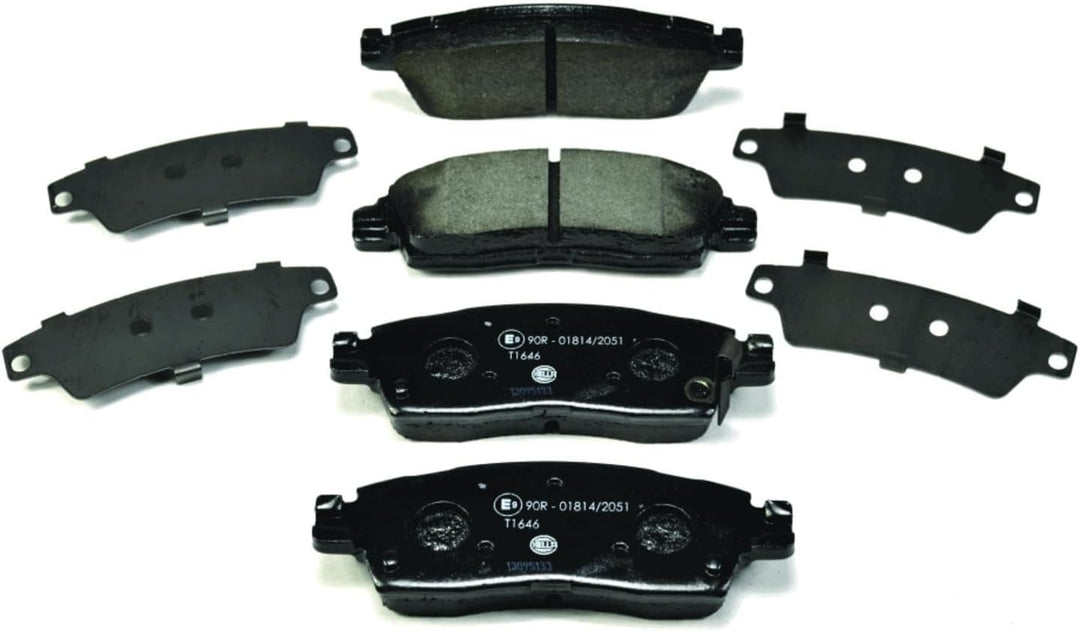 HELLA PAGID 8DB 355 012-821 Bremsbelagsatz - T1646 - Dicke/Stärke: 18.1mm - mit akustischer Verschle