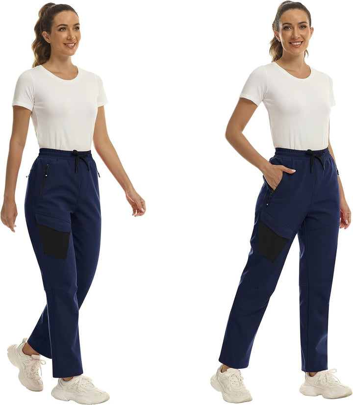 MoFiz Damen Wanderhose Skihose Softshellhose Outdoorhose Thermohose Winddichte Berghose Arbeitshose