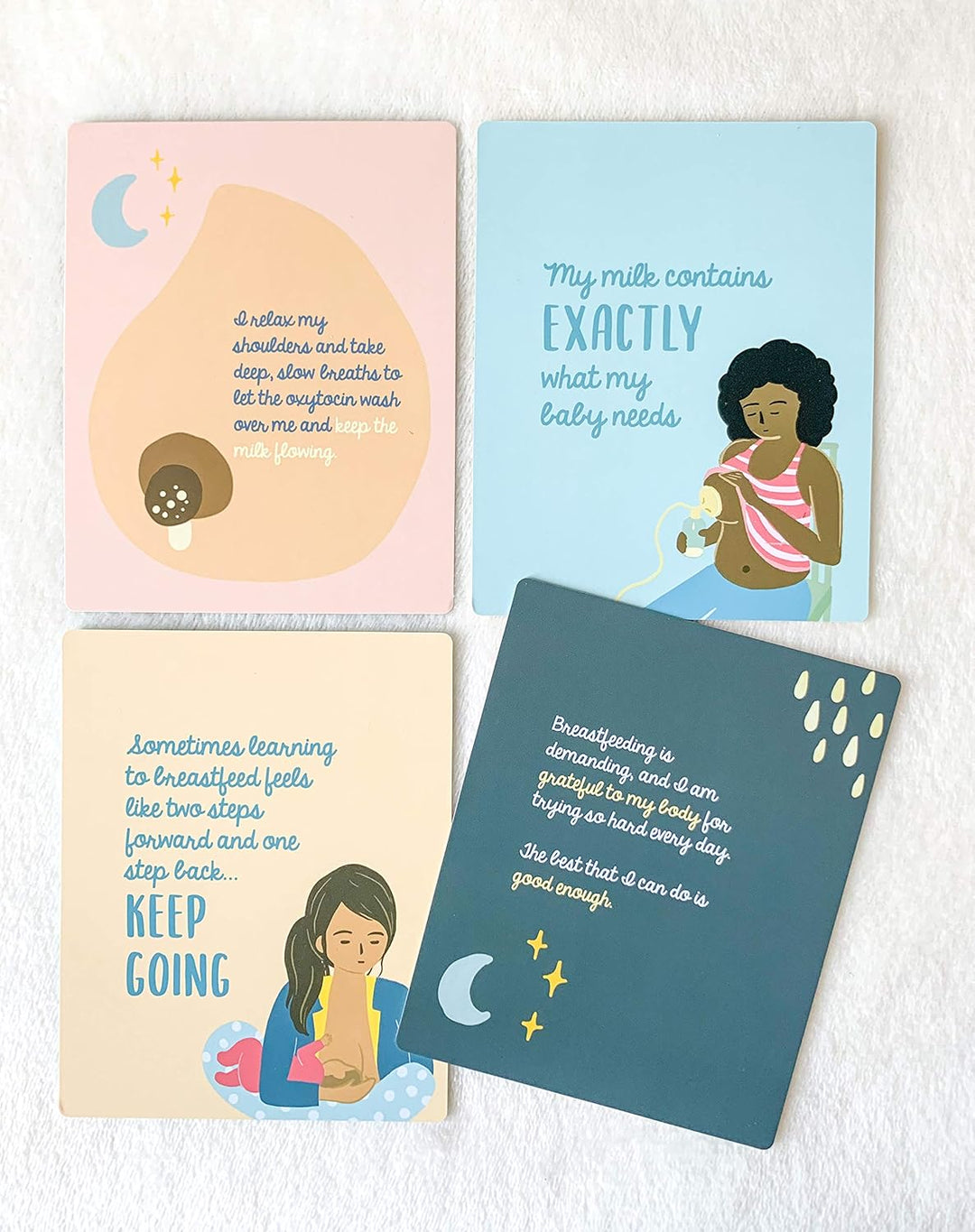 Still-Affirmationen: Ein Deck mit 20 unterstützenden Affirmationskarten für stillende und pumpende M