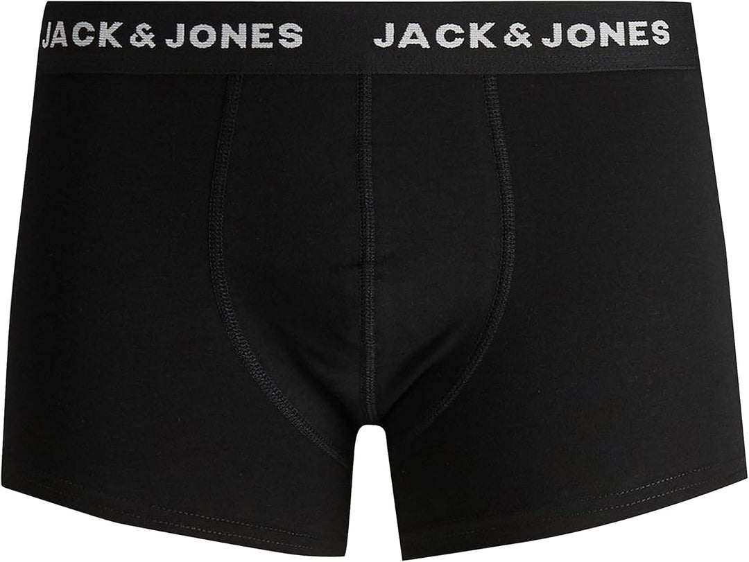 JACK & JONES JACHUEY Trunks 7 Pack NOOS M 7x Schwarz (Logoprint: Weiss), M 7x Schwarz (Logoprint: We