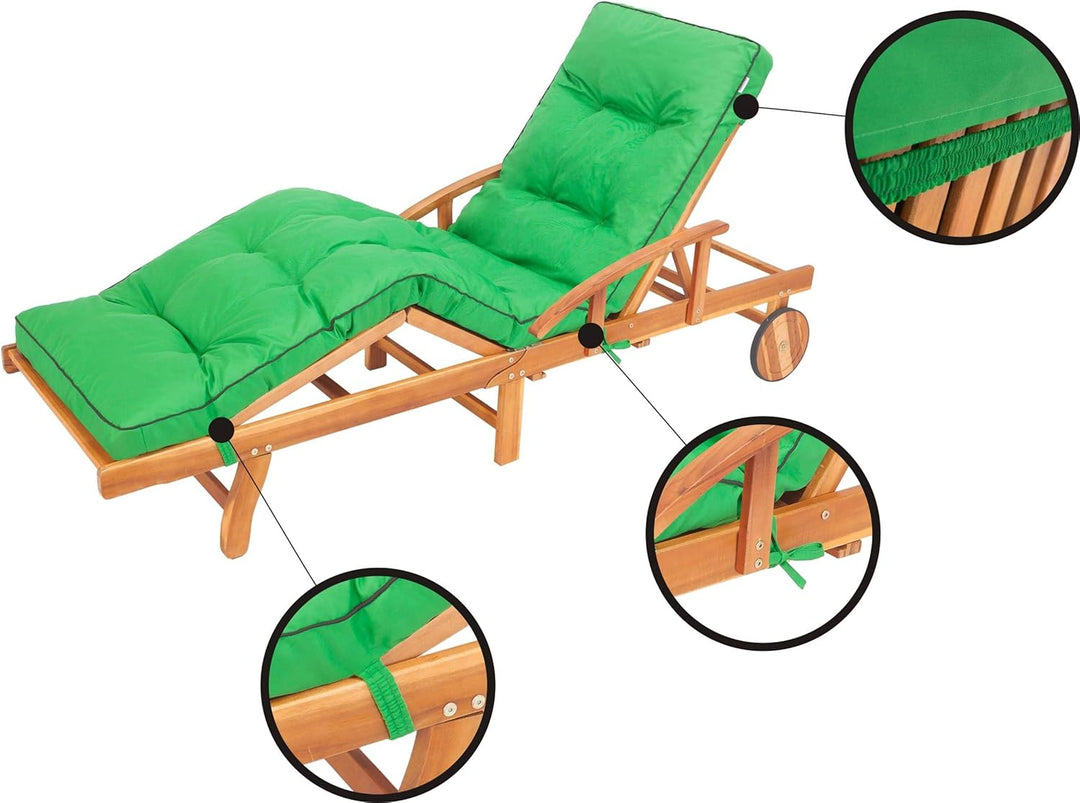 Liegenauflage, Auflage für Gartenliege 200 x 55 x 8 cm, Auflagen für Deckchair, Polsterauflage für S