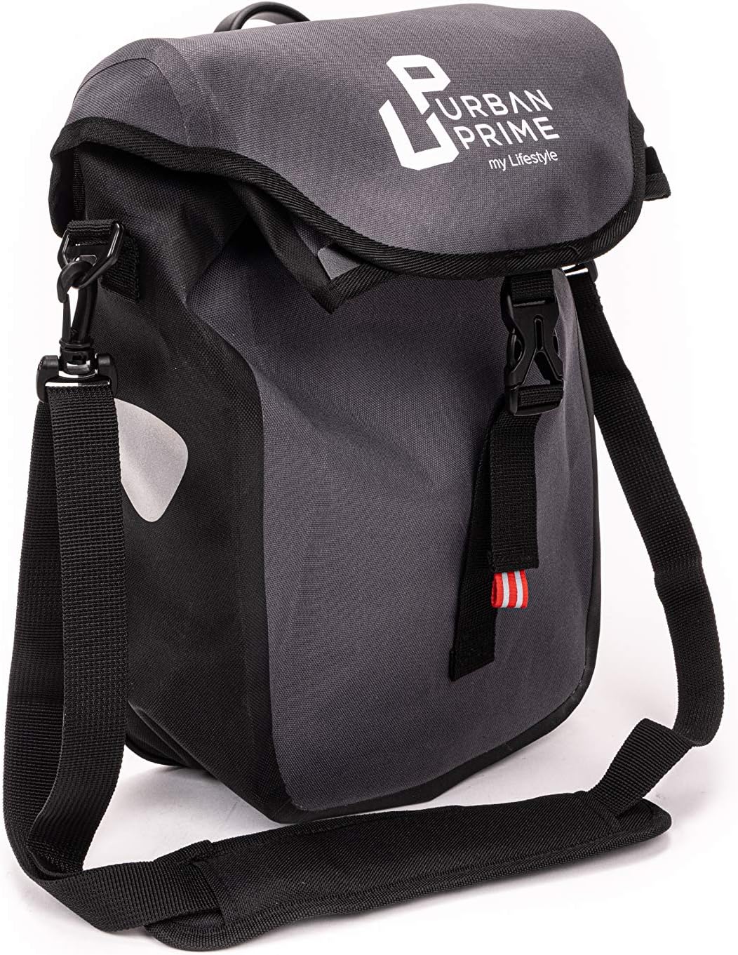 Urban Prime Unisex – Erwachsene Fahrrad Seite Tasche, Grau, Einheitsgrösse