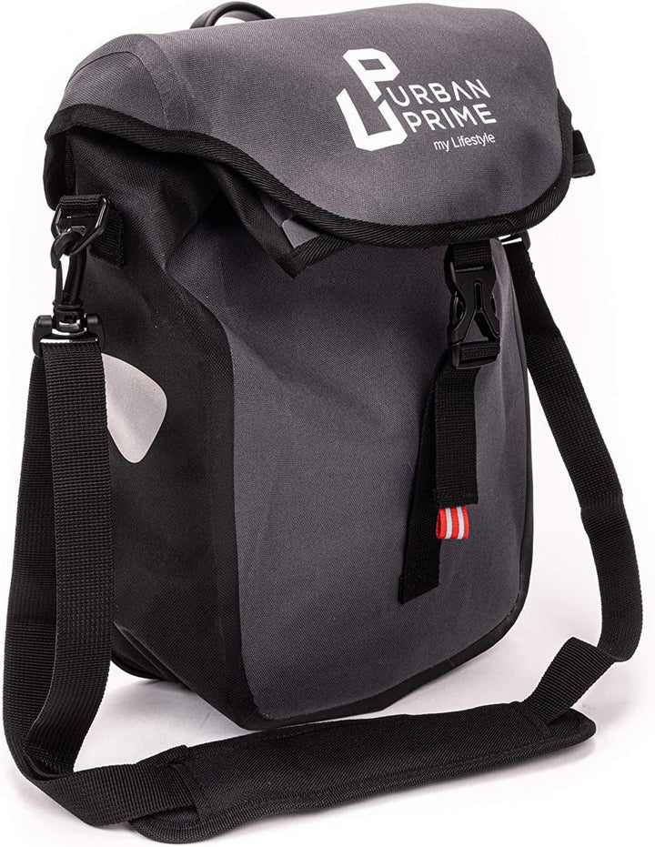 Urban Prime Unisex – Erwachsene Fahrrad Seite Tasche, Grau, Einheitsgrösse