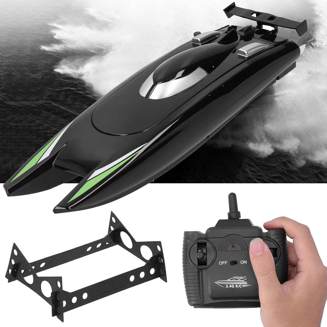 Schutzspielzeug 2,4 G RC Boat, 30 km/h, wiederaufladbar, Hochgeschwindigkeits-Rennboot, Doppelmotor-
