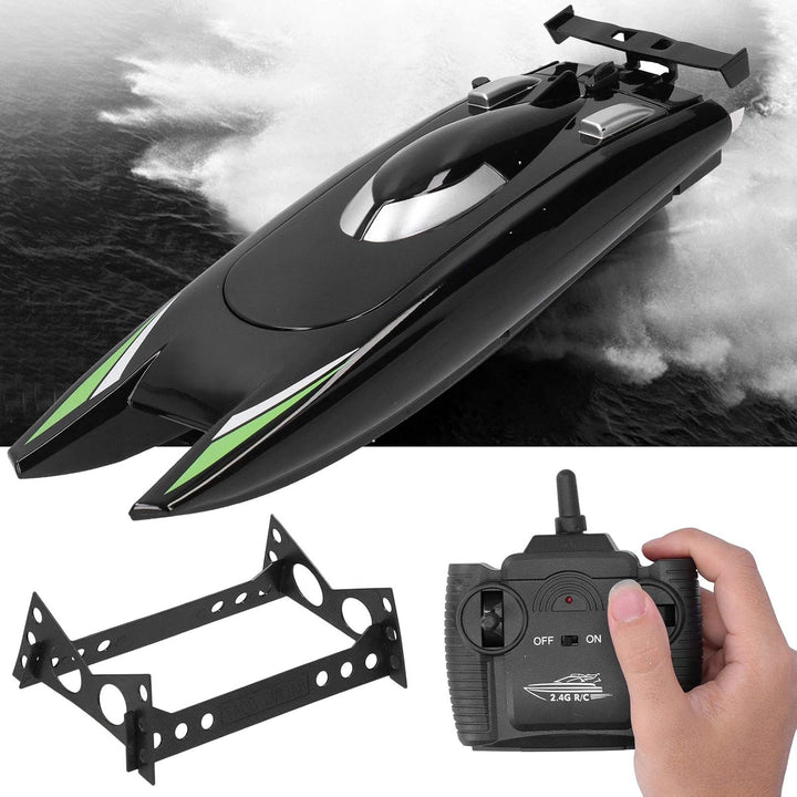 Schutzspielzeug 2,4 G RC Boat, 30 km/h, wiederaufladbar, Hochgeschwindigkeits-Rennboot, Doppelmotor-