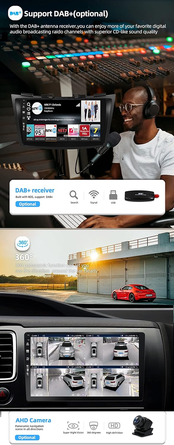 JOYX Android 14 IPS Autoradio Passt für Suzuki Swift/Ertiga (2011-2017) - 4G+64G - Eingebaut DSP/Car