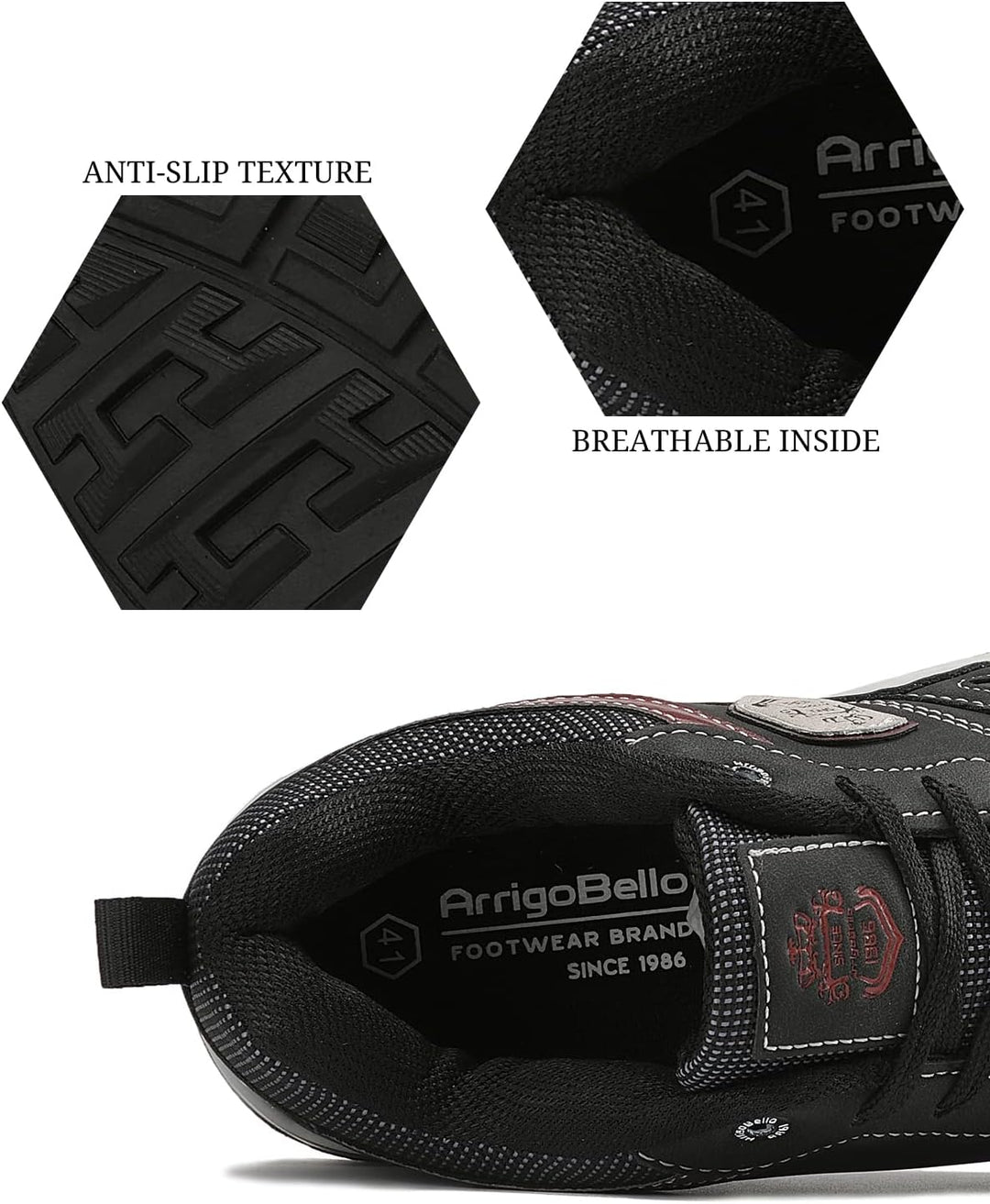 ARRIGO BELLO Sneaker Herren Freizeitschuh Schuhe Berufsschuhe Sportschuhe Outdoor Leichtgewicht Walk