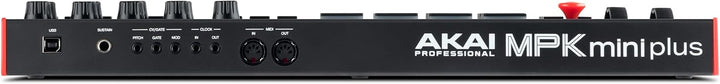 AKAI Professional MPK Mini Plus - 37-Tasten USB MIDI Keyboard Controller mit 8 RGB MPC Pads, Drehreg