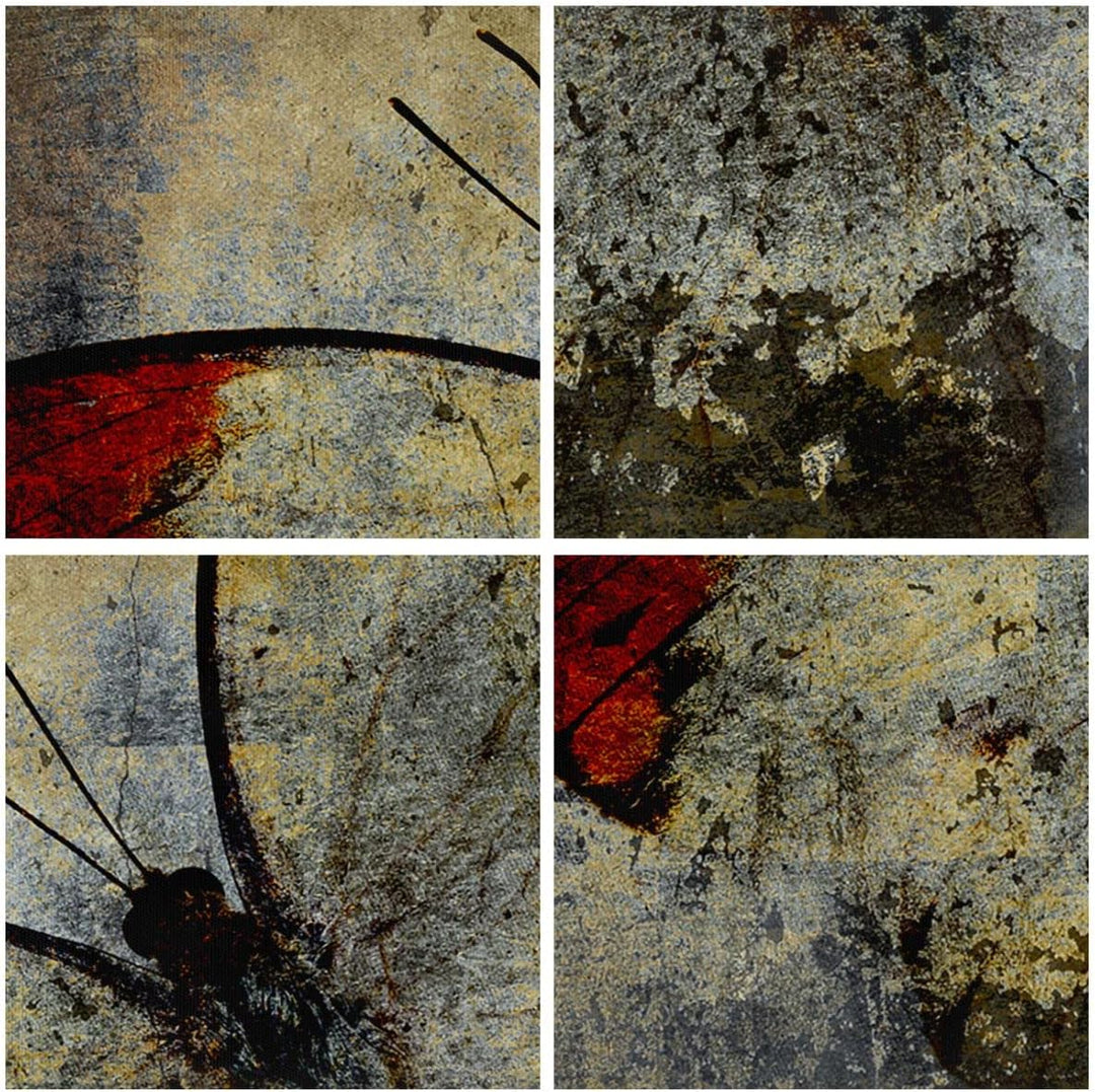 Bilder auf Leinwand Schmetterling Abstraktion Leinwandbild 70x50cm Wandbilder Dekoration Wohnzimmer