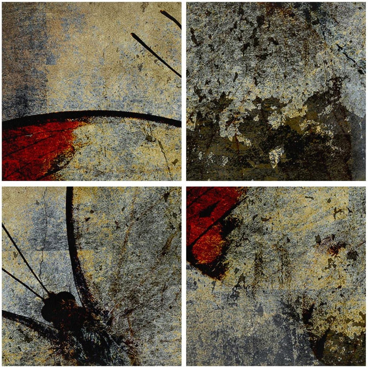 Bilder auf Leinwand Schmetterling Abstraktion Leinwandbild 70x50cm Wandbilder Dekoration Wohnzimmer