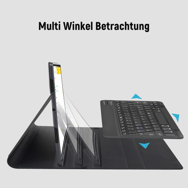 Hülle mit Tastatur für Samsung Galaxy Tab S6 Lite(Deutsches QWERTZ), Tab S6 Lite Hülle mit Pencil Ha