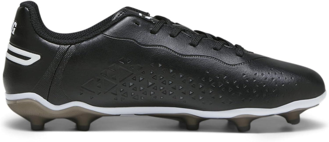 PUMA Unisex Kinder King Match Fg/Ag Jr Soccer Shoe 28 EU Black White, 28 EU Black White