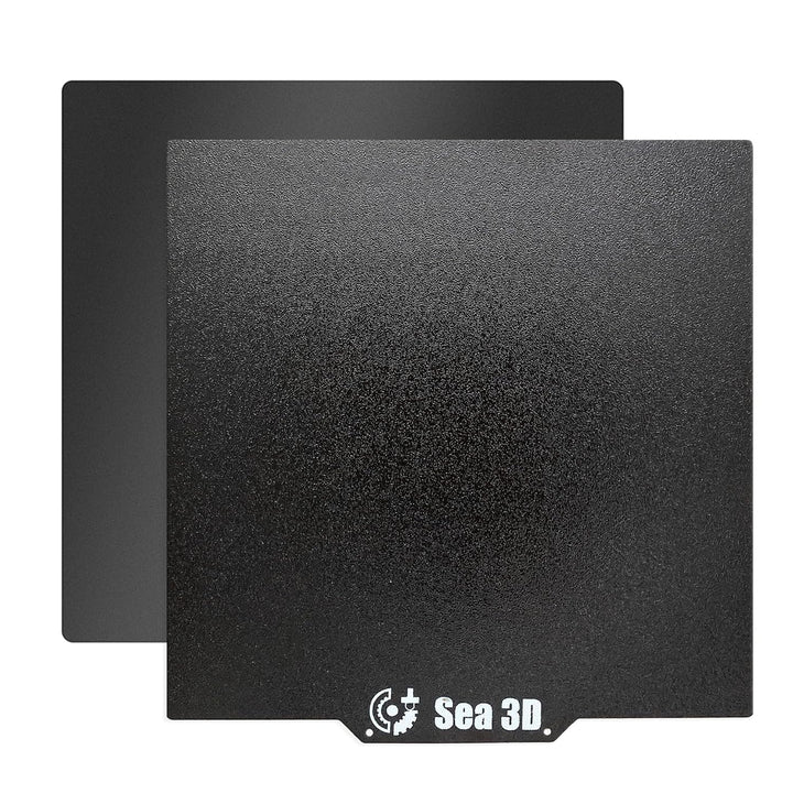 SeaPlate-Black Schwarze 3D Druckplatte 200x200mm 2-seitig fein strukturiert, 200x200mm