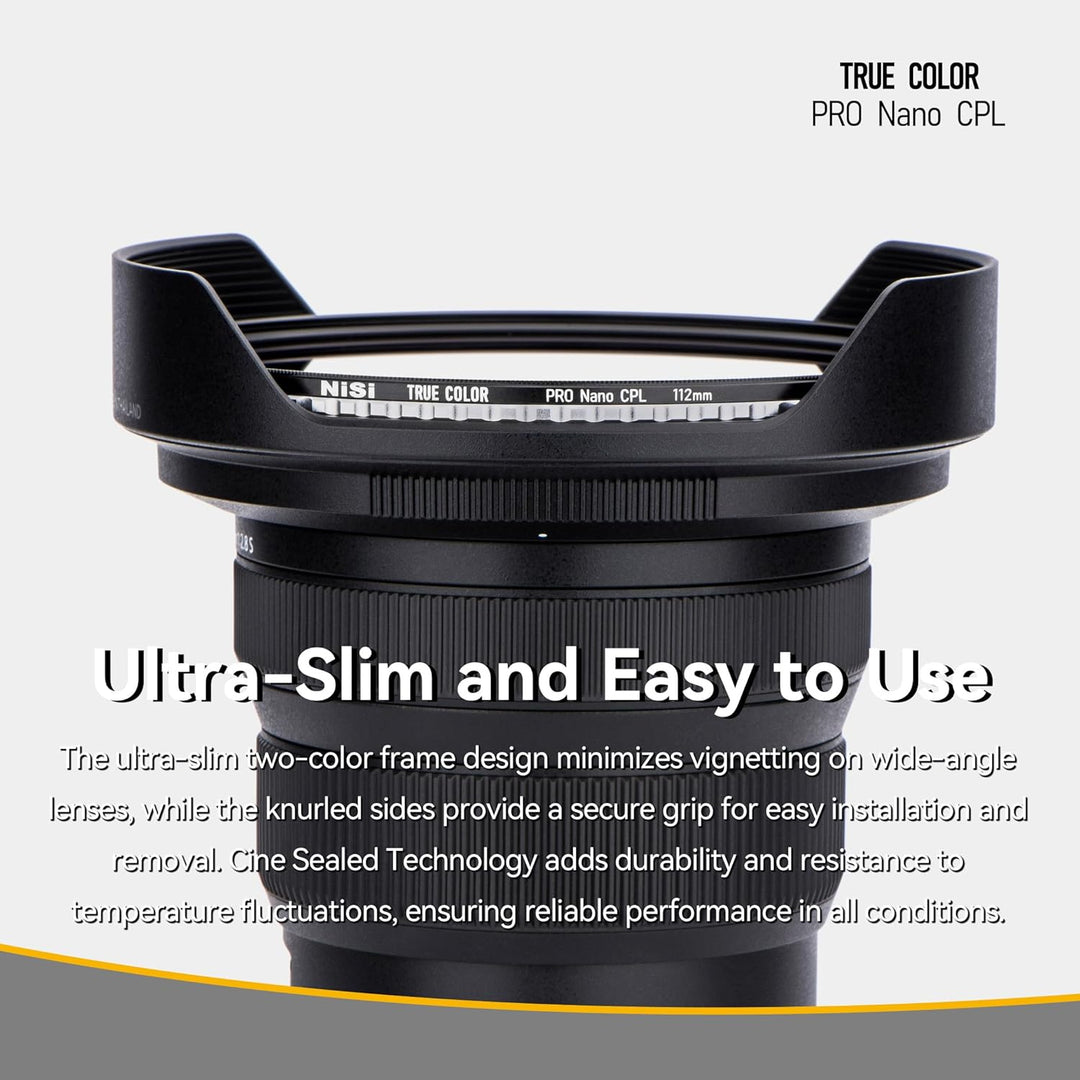 NiSi 112mm Zirkulare True CPL für Nikon Z 14-24mm f2.8 S True Color CPL, True Color CPL