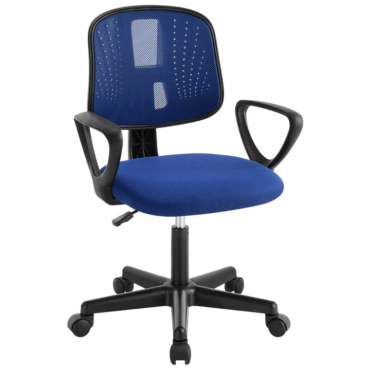 Klihome Schreibtischstuhl Kinder, Bürostuhl ergonomisch, Drehstuhl mit Rollen Armlehnen, Kinderdrehs