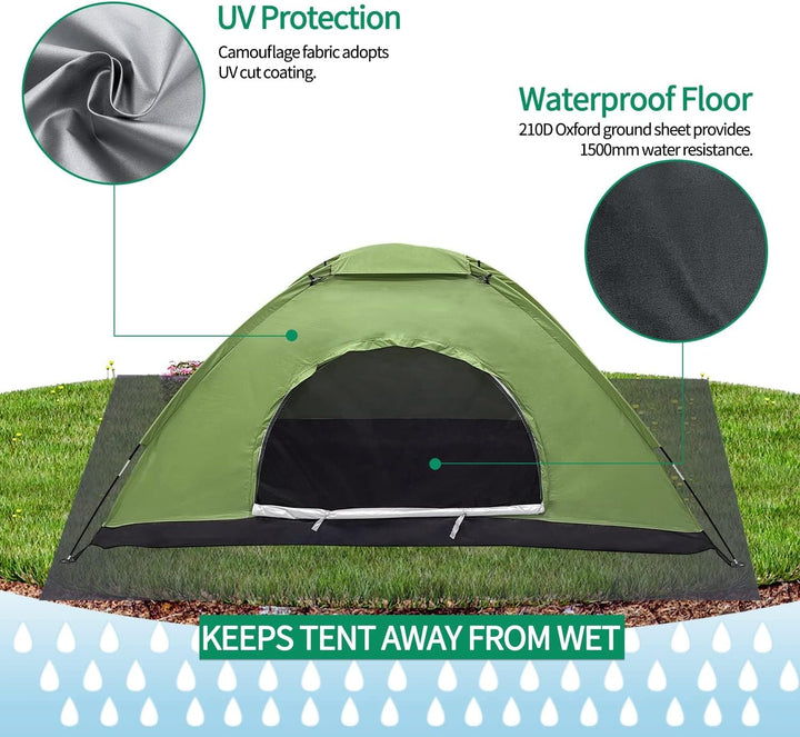 Zelt 2 Personen Wasserdicht, Ultraleicht Camping Zelt, Einfaches Einrichten 2 Mann Zelt Kleines Pack