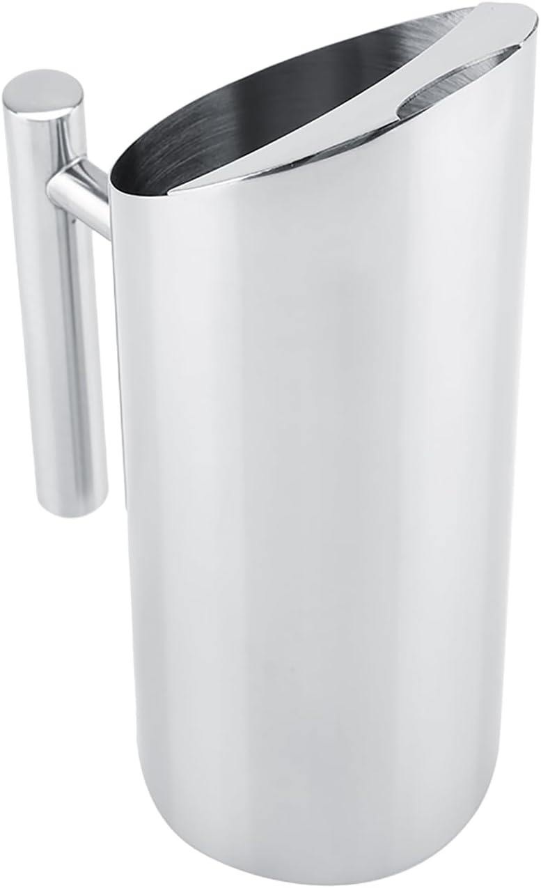 Edelstahl-Wasserkrug mit, Krüge, Dekantierer & Karaffen Karaffen Eisschutz, Kalt-Trinkkrug für Zuhau