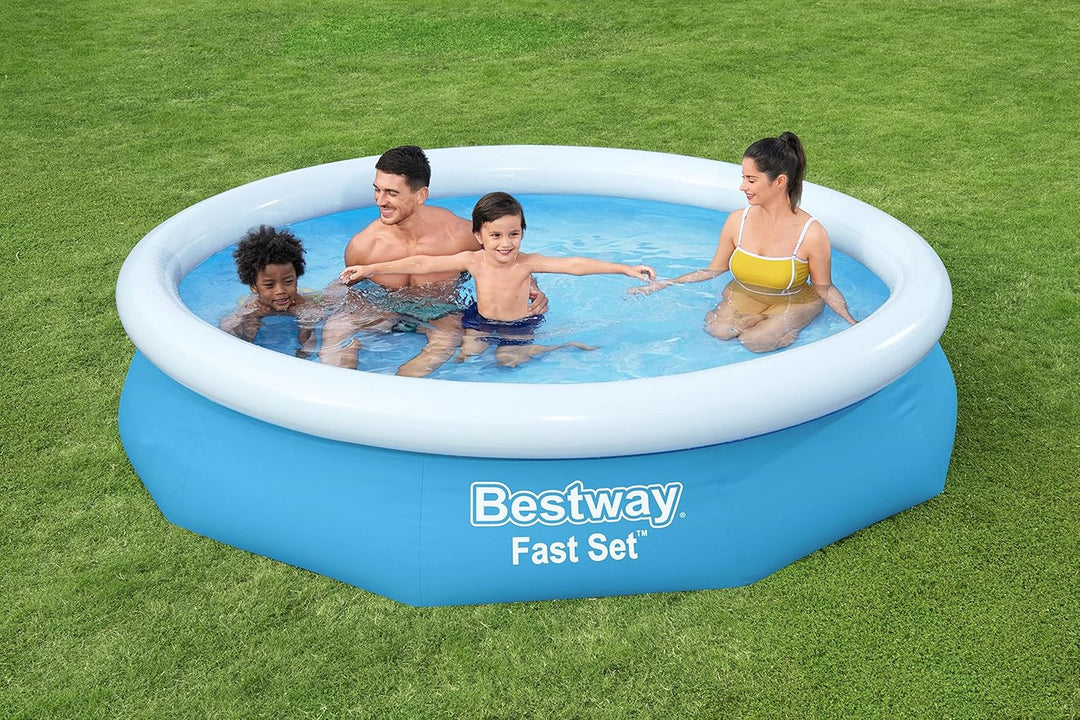 Bestway Fast Set Aufblasbarer Pool (3 m x 66 cm) | Runder Outdoor-Hinterhofpool für Kinder und Famil