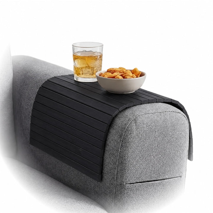 BAM BOO BOX Sofatablett aus Bambus - Couch Tablett flexibel - Sofatablett Armlehne - Sofa Tablett Ho