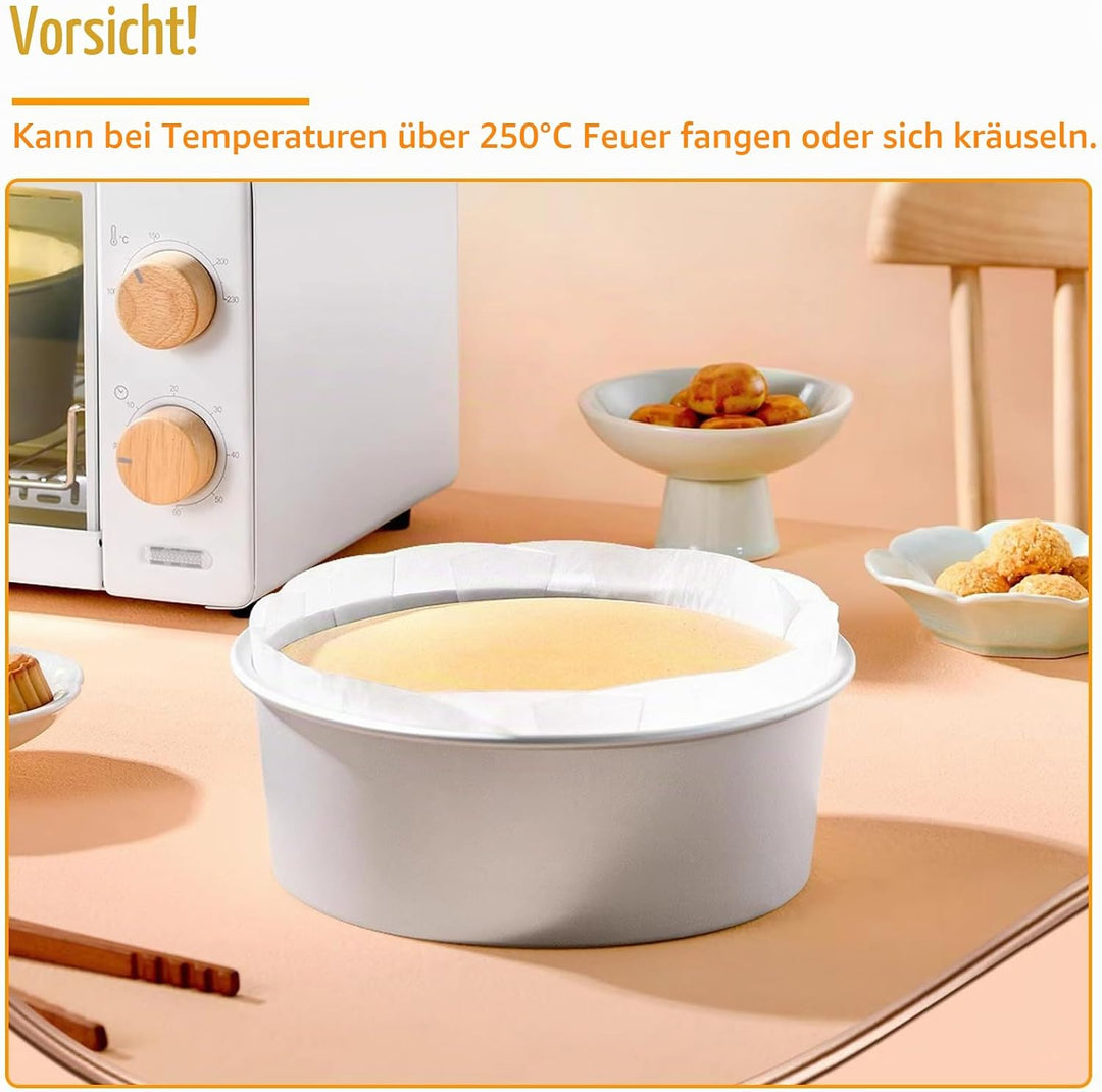 AKOLAFE 2 Rollen Backpapier Zuschinitte 50m x 10cm Wiederverwendbar Baking Paper Zuschnitte Silikon