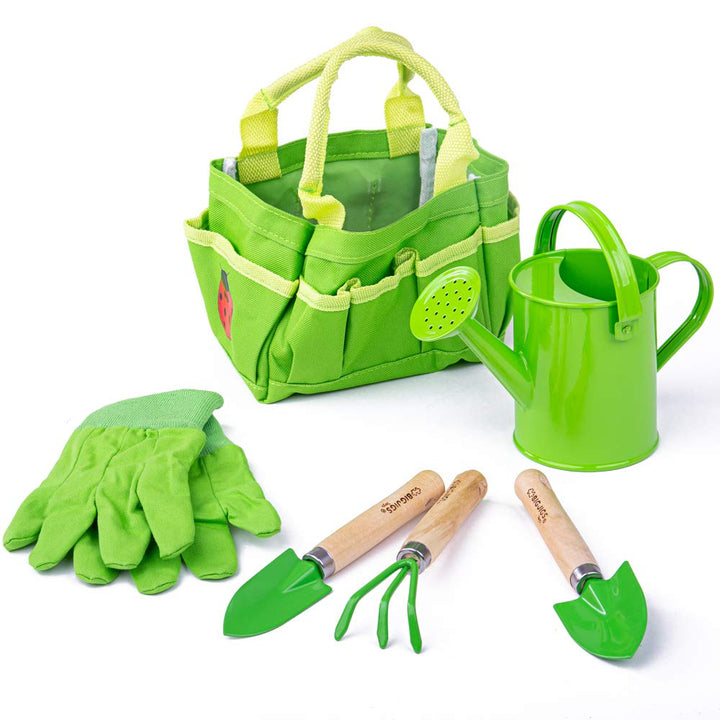 Bigjigs Toys Kleine Tragetasche mit Gartenwerkzeugen
