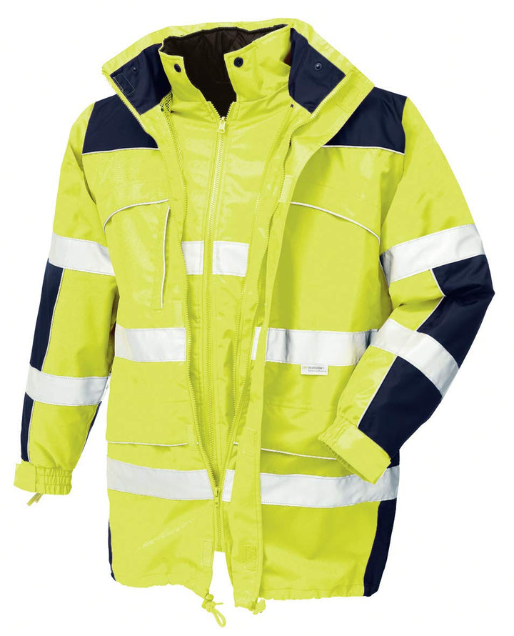 Texxor 4114 Warnschutz-Parka Toronto wasserdichte, winddichte Arbeitsjacke gelb L