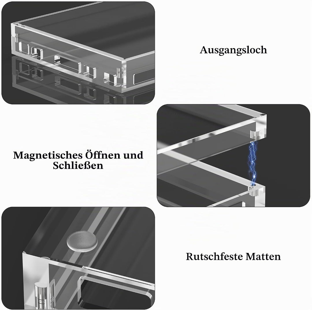 Geekria Audio Samplers Clear Acrylic Case Protector, Magnetic Closing Dust Cover, Compatible with Te