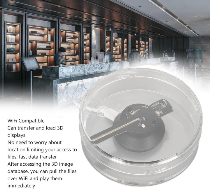3D Hologramm Projektor Ventilator, 1080P WiFi Hologram Fan 3D Holographischer Anzeigen Fan 3D LED Di