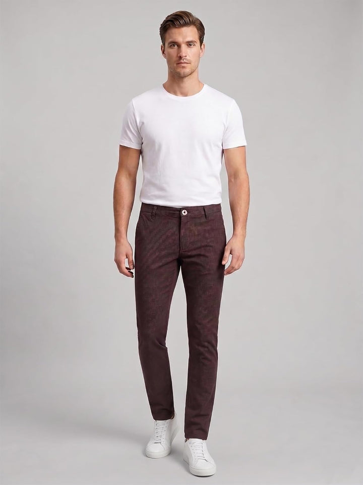 Rock Creek Herren Chino Hose Slim Fit Business Hosen RC-2154 29W / 30L Weinrot, 29W / 30L Weinrot