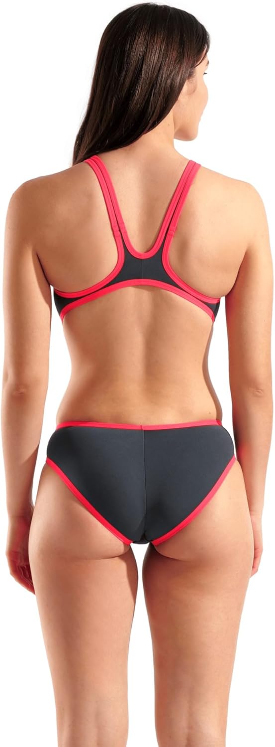 ARENA Damen W One Biglogo One Piece Badeanzüge (1er Pack) 32 Asphalt-fluo Red, 32 Asphalt-fluo Red