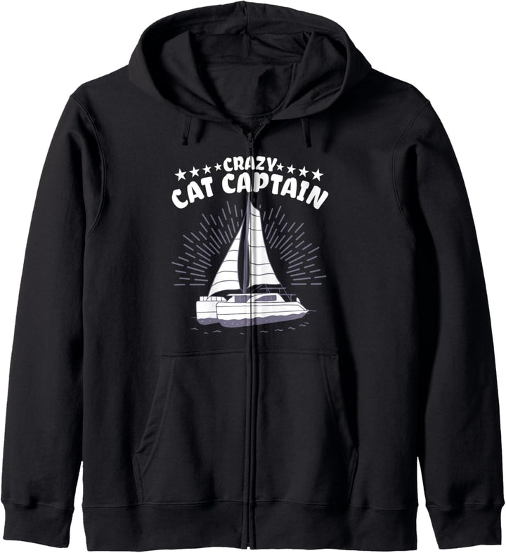 Verrückter Katamaran Captain Sailing Sailor Kapuzenjacke