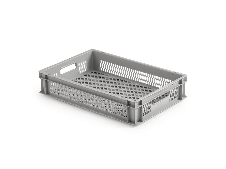 ALUTEC Kunststoffbehälter vergittert (Inhalt 24 l, Aussenmasse (LxBxH) 600 X 400 X 120 mm, stapelbar