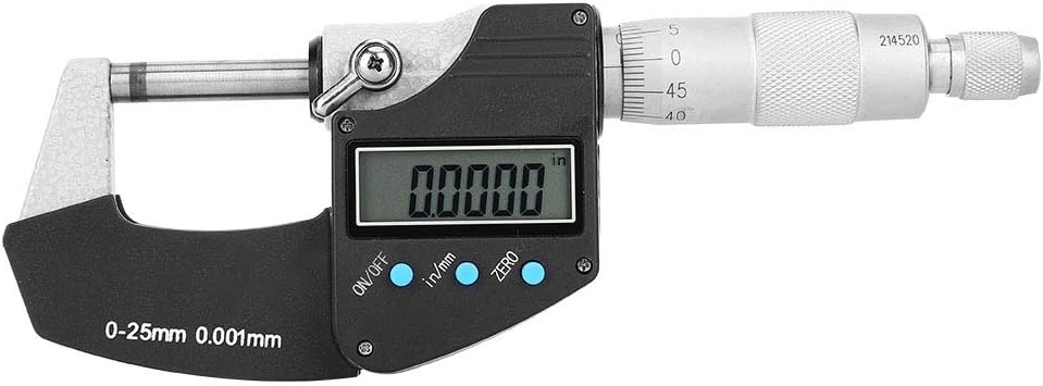 Digit Aussenmikrometer Zoll Mikrometer Grossbild Digital Metric Imperial 0,001 mm Genauigkeit 0‑25 m