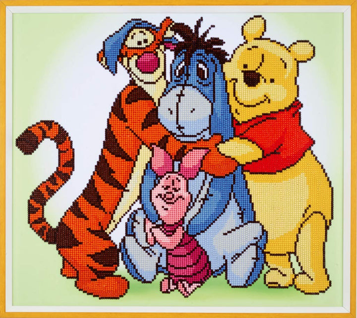 Vervaco 5413480782758 Disney Winnie & Freunde Diamanten Malerei, Acrylic, mehrfarbig, ca. 47 x 42 cm