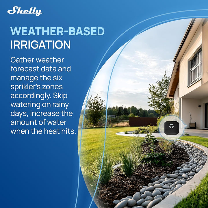 FRANKEVER Sprinkler Controller FK-06X - Smart Sprinkler Controller mit 6 Zonen, betrieben mit Shelly