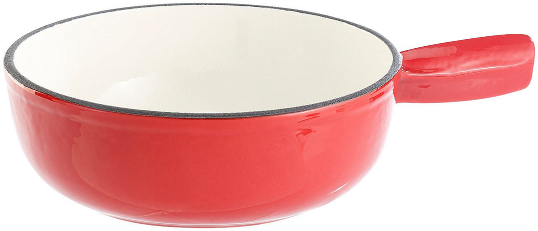 Rosenstein & Söhne Zubehör zu Käsefondue Induktion: Käsefondue-Topf aus Gusseisen, 24 cm (Käsefondue