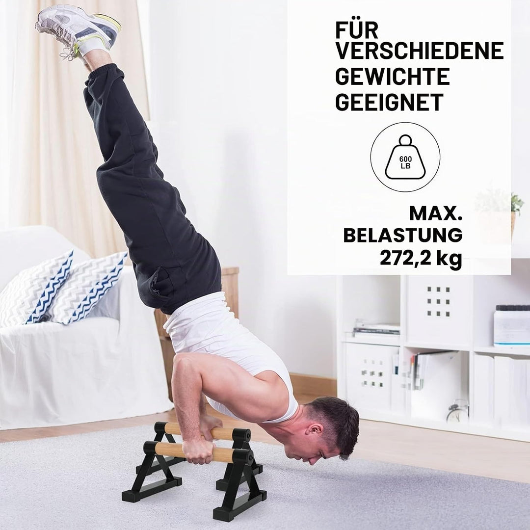 Holz Parallettes Calisthenics Equipment 50cm, Push Up Bars, Liegestützgriffe, Handstand Griffe Barre