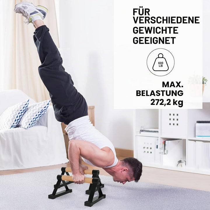 Holz Parallettes Calisthenics Equipment 50cm, Push Up Bars, Liegestützgriffe, Handstand Griffe Barre