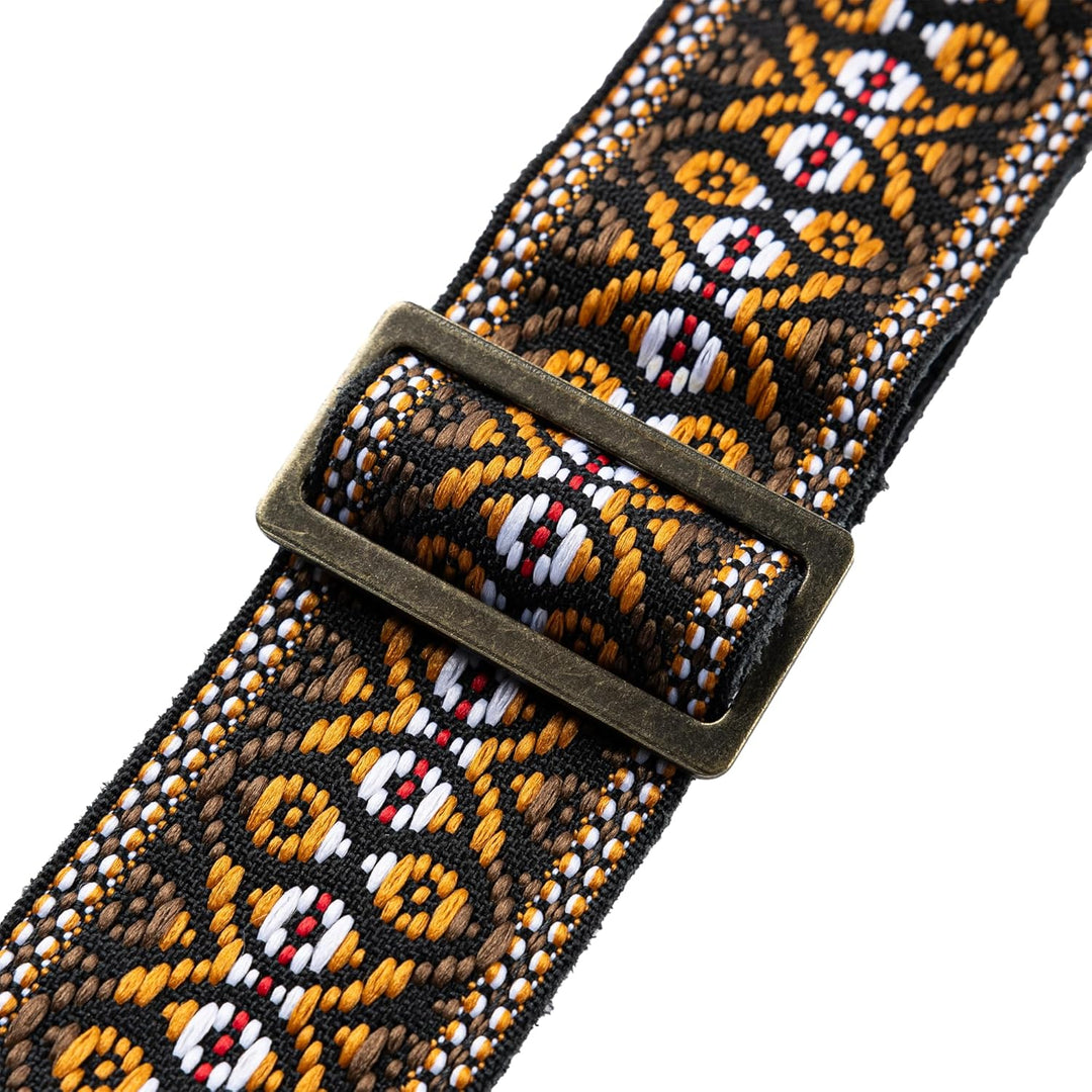 Levy's Leathers M8HTV-20 Vintage-Gitarrengurt mit Leder-Rückseite, Jacquard-Gewebe, 5,1 cm, M8HTV-20