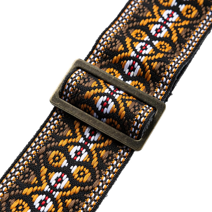 Levy's Leathers M8HTV-20 Vintage-Gitarrengurt mit Leder-Rückseite, Jacquard-Gewebe, 5,1 cm, M8HTV-20